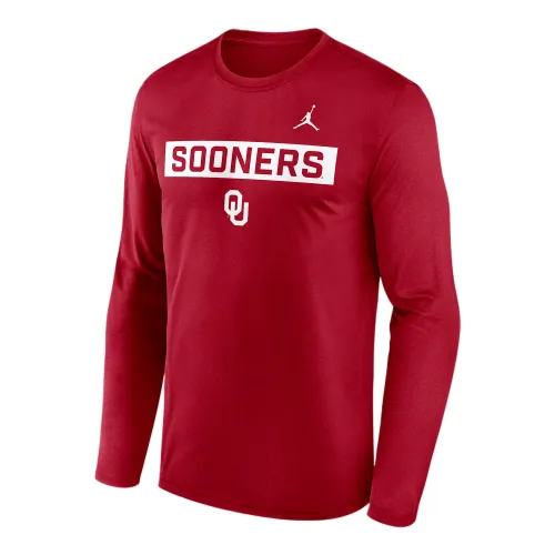 Jordan Oklahoma Primetime Legend 2-Hit Men's Jordan Brand Dri-FIT College Long-Sleeve T-Shirt