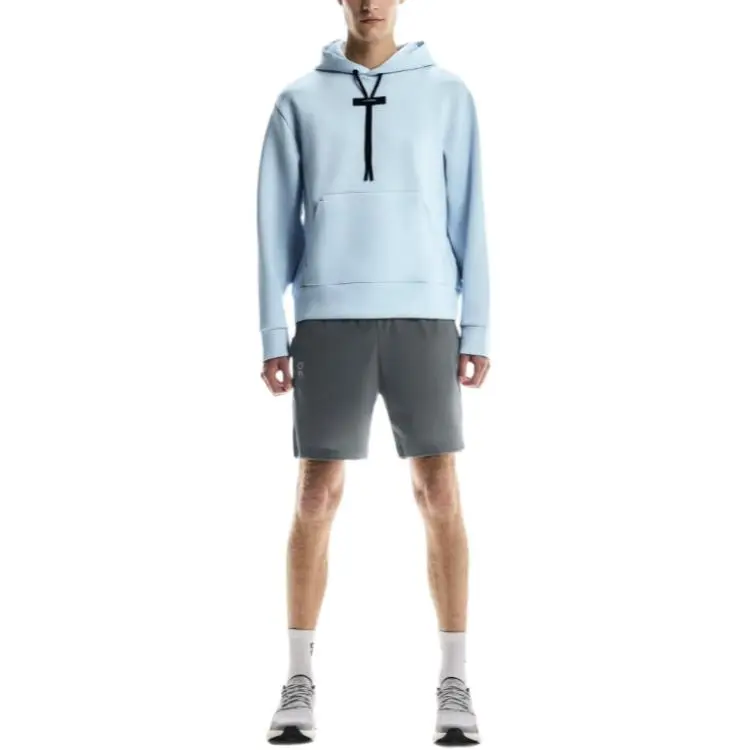 On Sweatshirts Men's Ice Blue Hooded Moderate