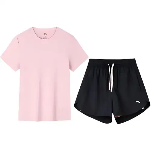 Anta Casual Suit Women's Soft Pink/Basic Black