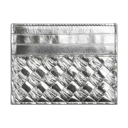 Bottega Veneta Sheepskin Card Holder Regular Women's Silver