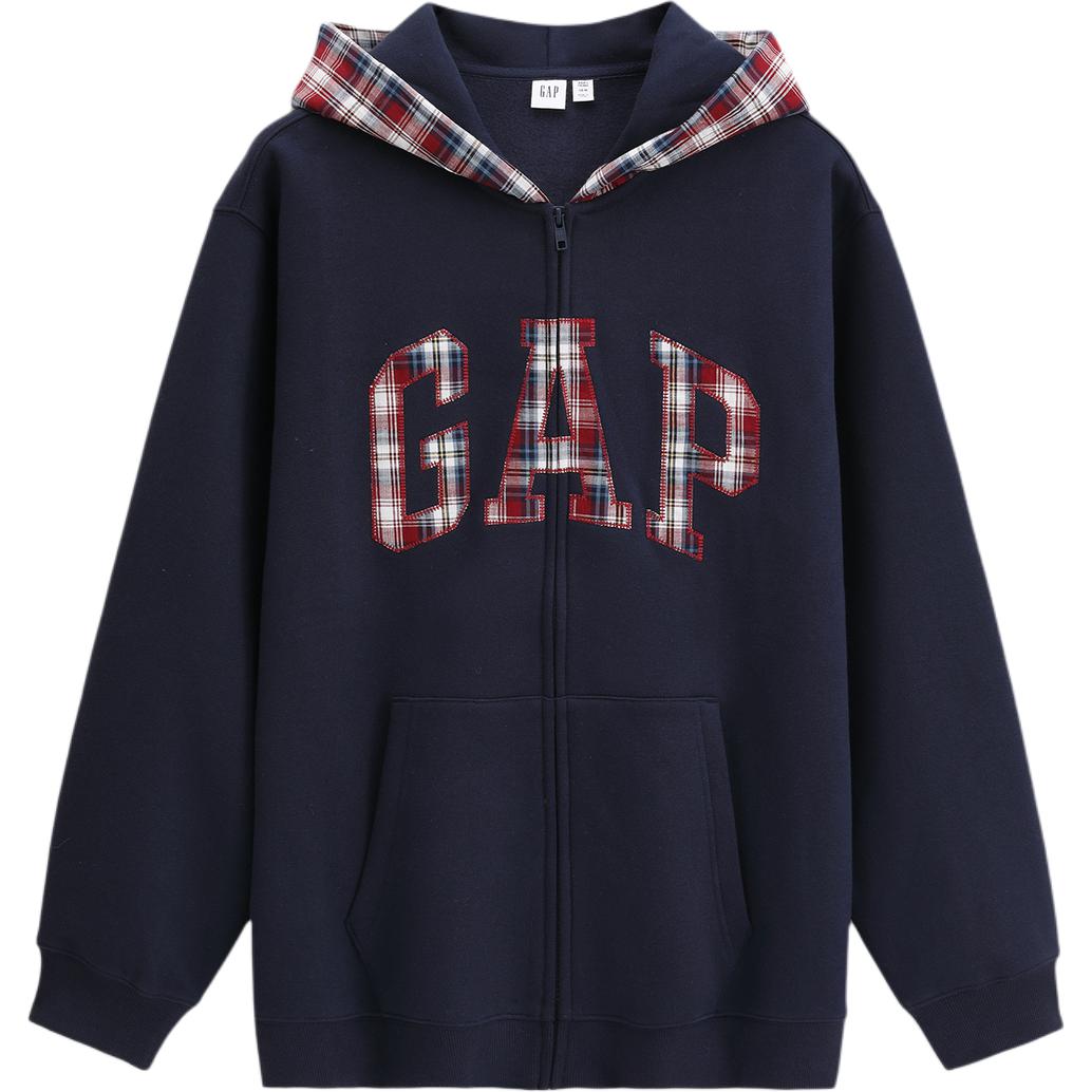 Худи GAP с клетчатым принтом (серое)