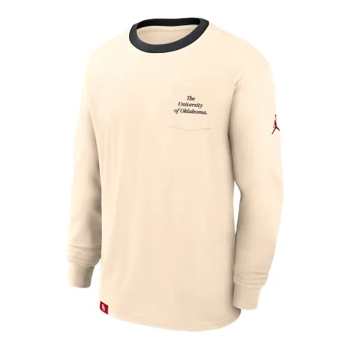 Jordan Oklahoma Athletic Prep Max90 Pocket Logo Men's Jordan Brand College Long-Sleeve T-Shirt