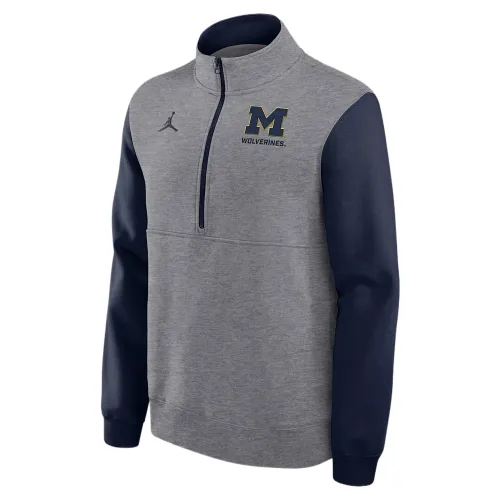 Jordan Michigan Club Men's Jordan Brand College 1/2-Zip Crew