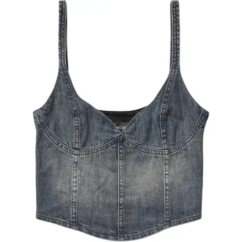 Balenciaga denim bustier top