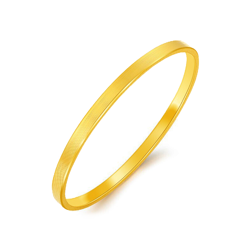 Chinese jewelry SINO GEM brushed square | matte texture geometric gold bracelet, strong lines, white and high-end, versatile jewelry, pure gold, priced by the gram, gold bracelet, same style for men and women