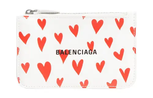 Balenciaga Cow Leather Coin Purse Women's White