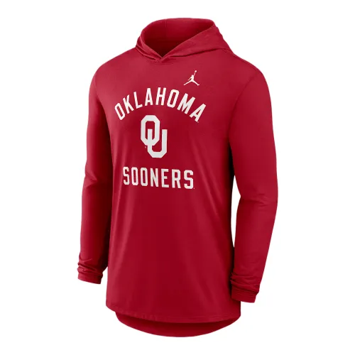 Jordan Oklahoma Campus Arch Men's Jordan Brand Dri-FIT College Long-Sleeve Hooded T-Shirt