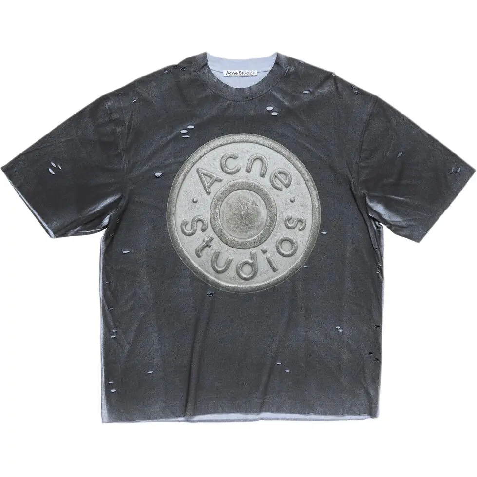 Acne Studios logo distressed t-shirt
