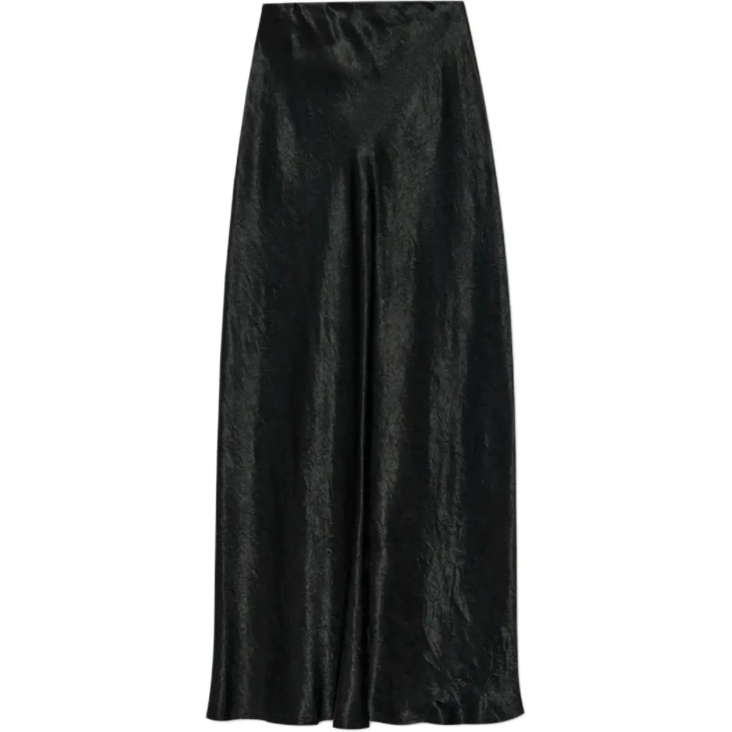 Maison Margiela Bias-Cut Satin Midi Skirt
