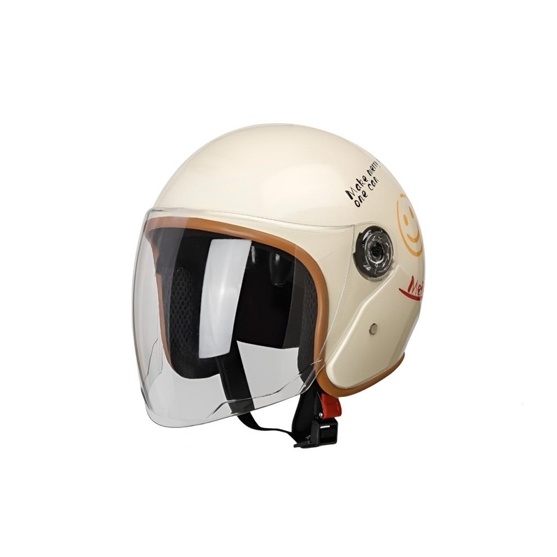 Universal electric car, cute lens, safe half helmet, 4, sun protection, print