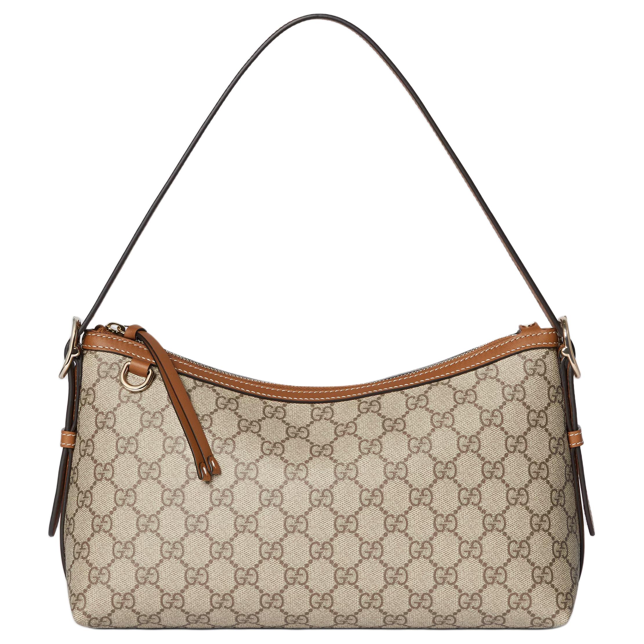 Женская сумка Gucci GG Emblem (бежевая)