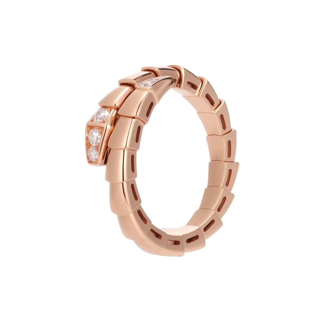 BVLGARI Diamond Rings Women's Rose Gold