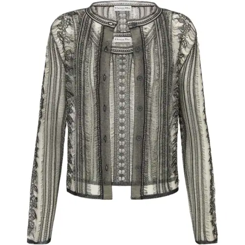 DIOR Knitwear Women's Beige Crew Neck Moderate