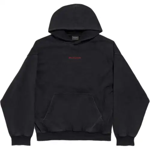 Balenciaga Logo Embroidered Medium Fit Hoodie