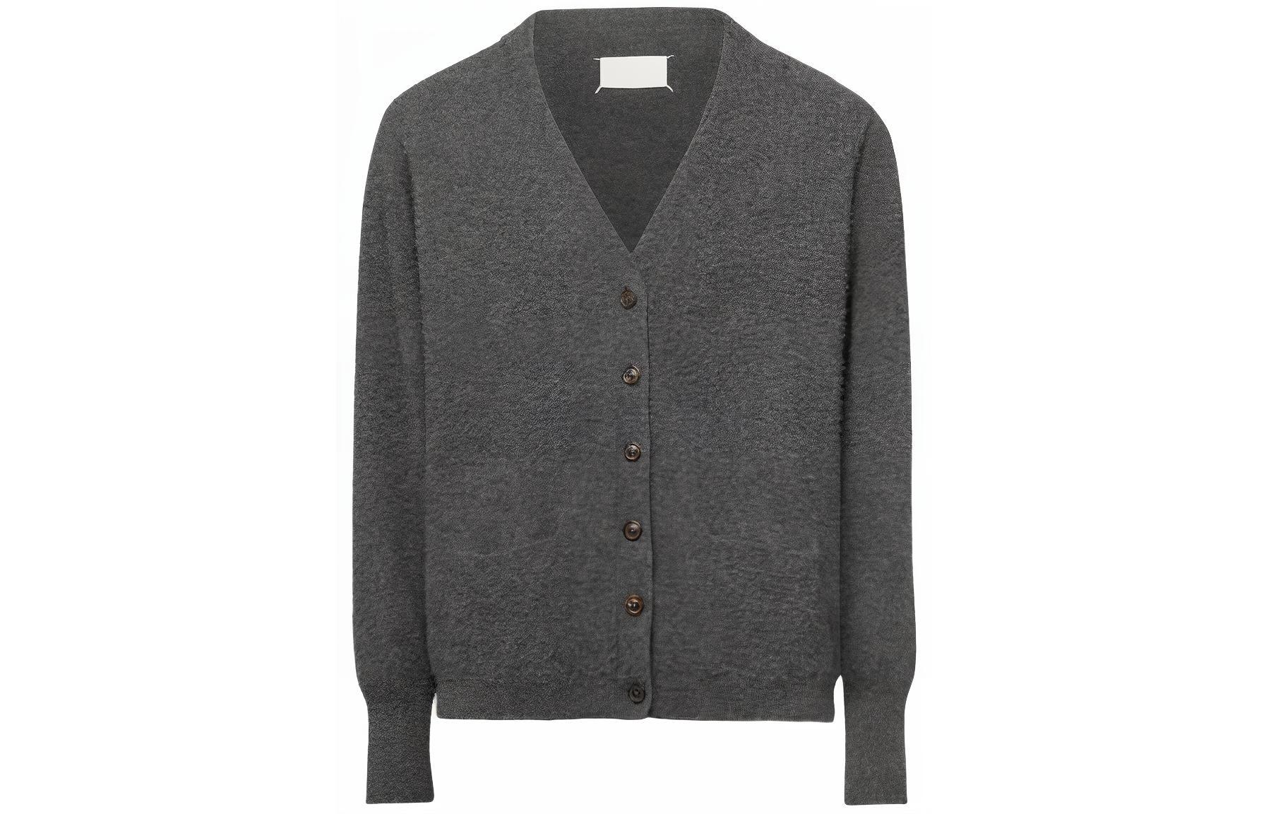Maison Margiela Semir, cashmere knitted cardigan, sweater for men and women, loose fit, V-neckline