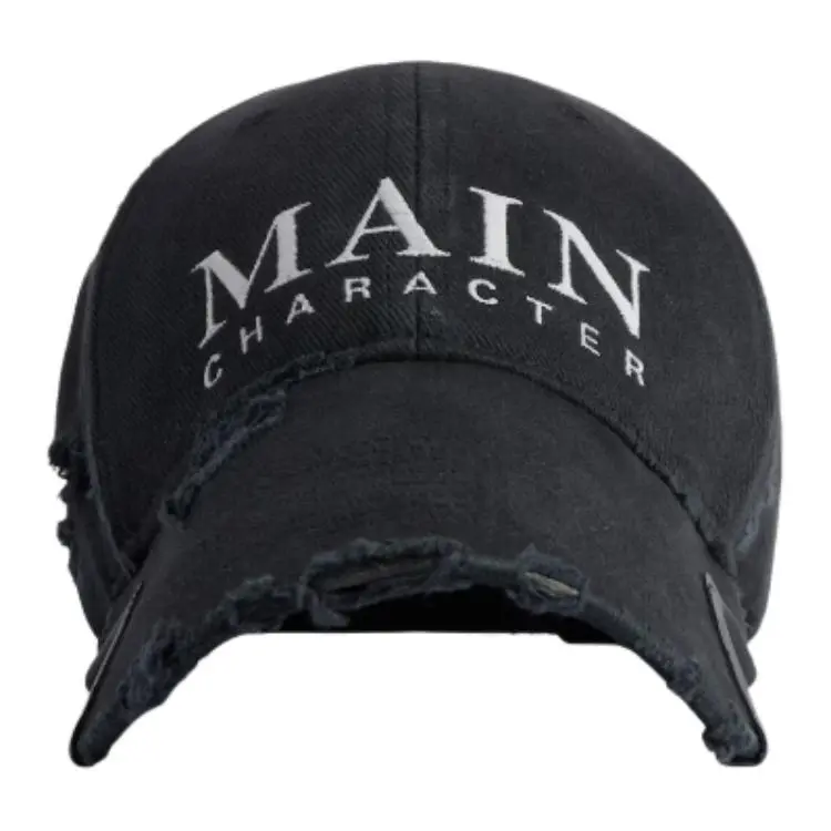 Balenciaga Cotton Baseball Caps Men's Black