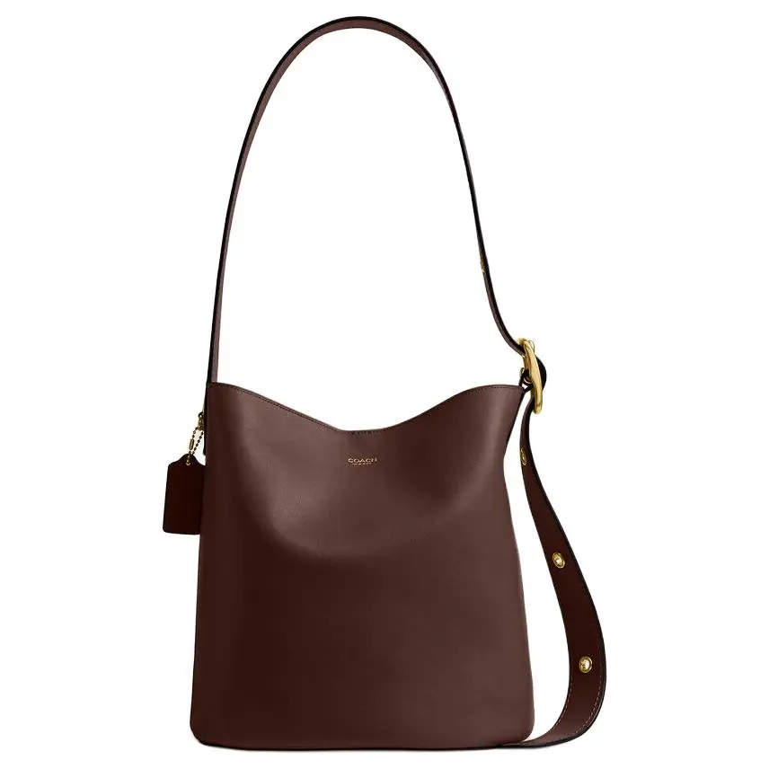 COACH Bleecker Cow Leather Crossbody Bags Large Women's Maple Brown