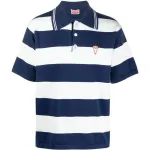 KENZO Logo Patch Short Sleeved Striped Polo Shirt