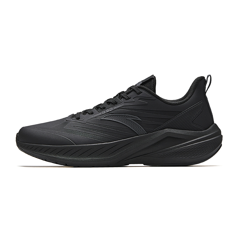 Anta Lingfeng Support Rebound Low top Casual Running Shoes Men’s Basic Black Castle Gray