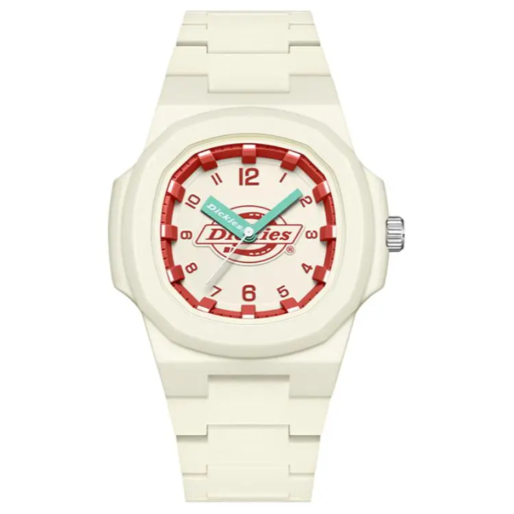 Dickies Wrist Watches Quartz Movement Plastic Strap White Dial Unisex Festival Box