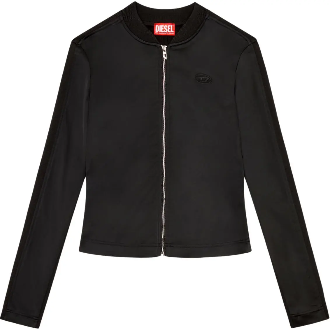 DIESEL G Oper Rib Knit Stretch Satin Jacket