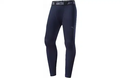 Anta Variety Training Collection Running Training Fleece Lined Yoga Workout Pants Sports Pants Men's Midnight Blue