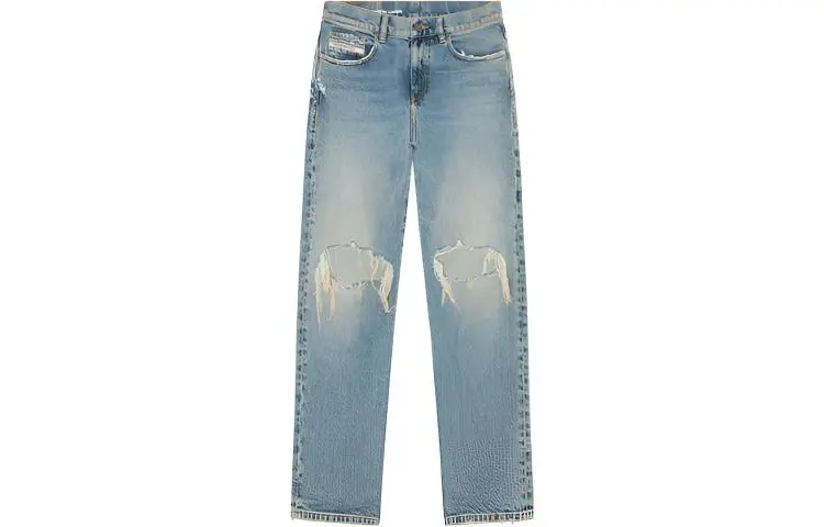 DIESEL Jeans Women's Blue Moderate Straight Fit Pants