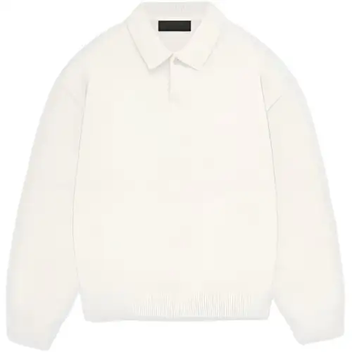 Fear Of God Essentials logo-patch knitted polo shirt