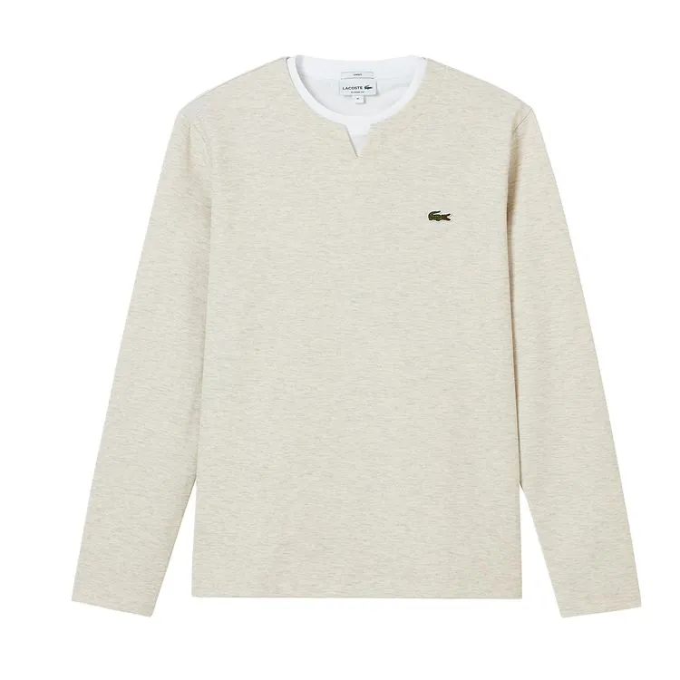 LACOSTE T Shirts Unisex Crew Neck Moderate Mock Two Piece