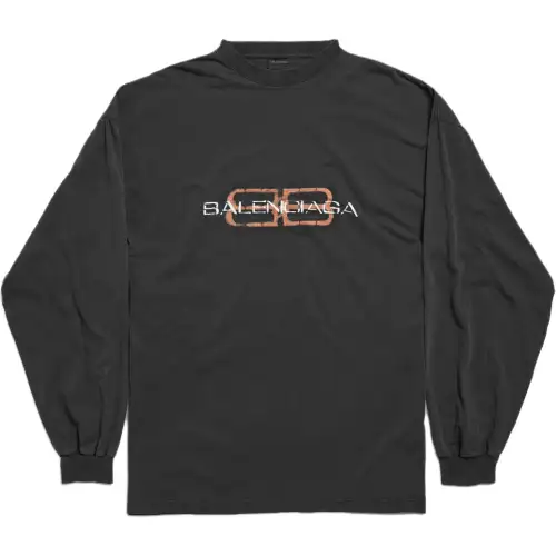 Balenciaga Bb Icon Stencil Large Fit Long-Sleeved T-Shirt