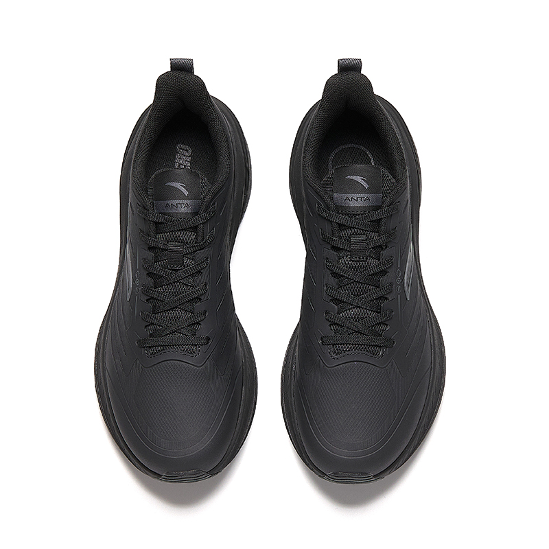 Anta Lingfeng Support Rebound Low top Casual Running Shoes Men’s Basic Black Castle Gray