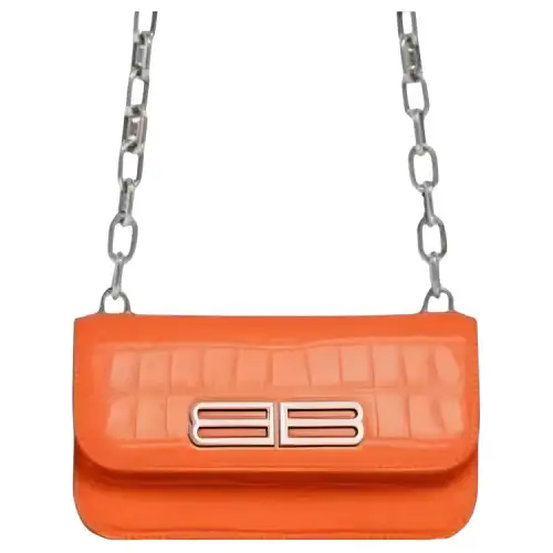 Balenciaga Gossip Cow Leather Shoulder Bag, Crossbody Bag Regular Women's Orange