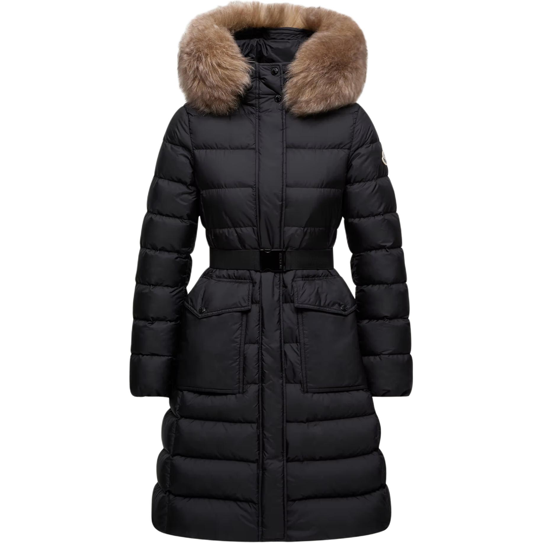 Женский пуховик Moncler (темно-синий)
