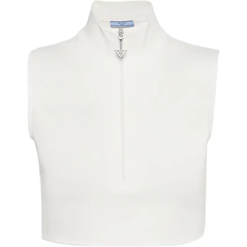 PRADA T Shirts Women's White Turtleneck Moderate Straight Fit