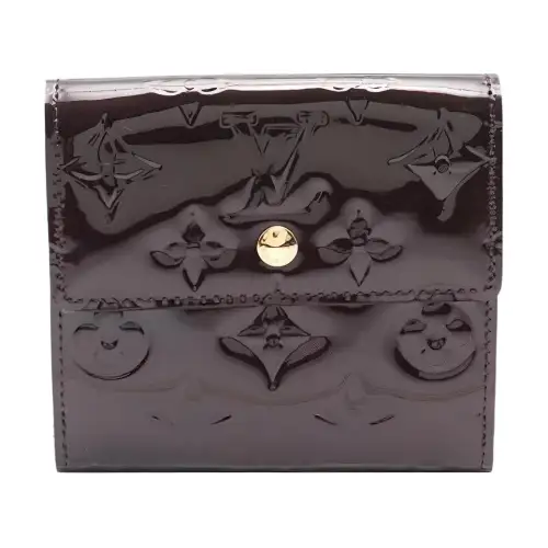 LOUIS VUITTON Monogram Vernis Wallet Women's Black