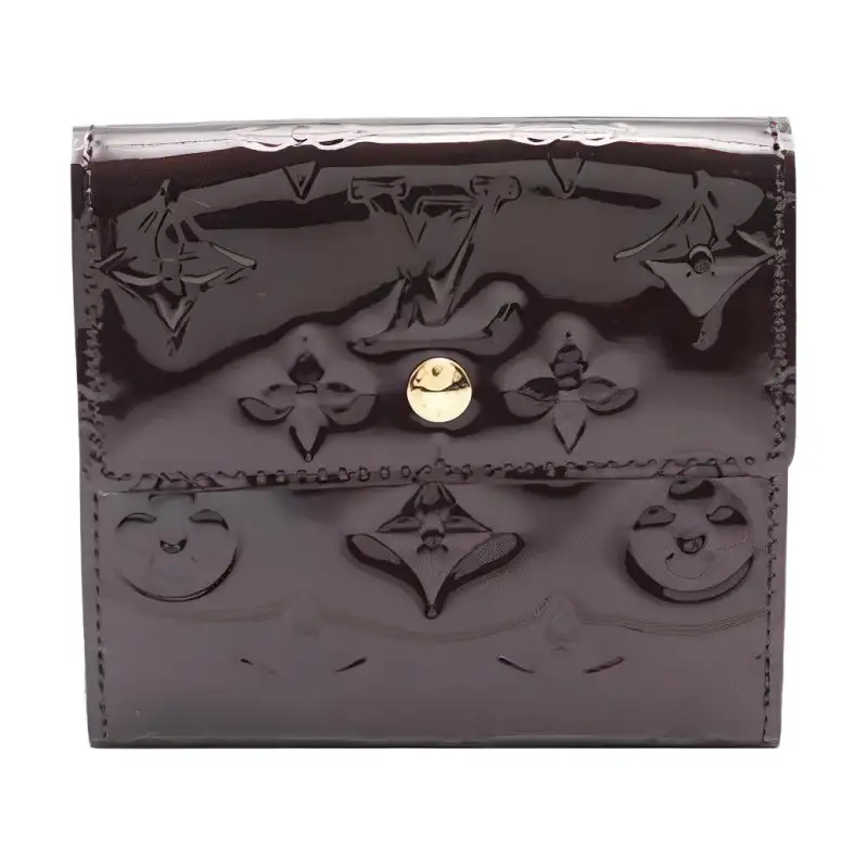 LOUIS VUITTON Monogram Vernis Wallet Women's Black