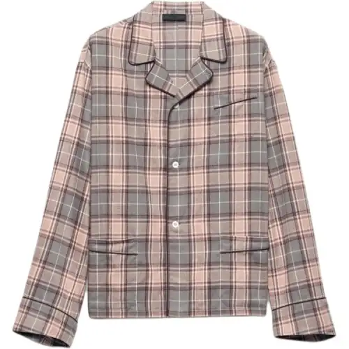 Prada Long-Sleeved Checked Shirt