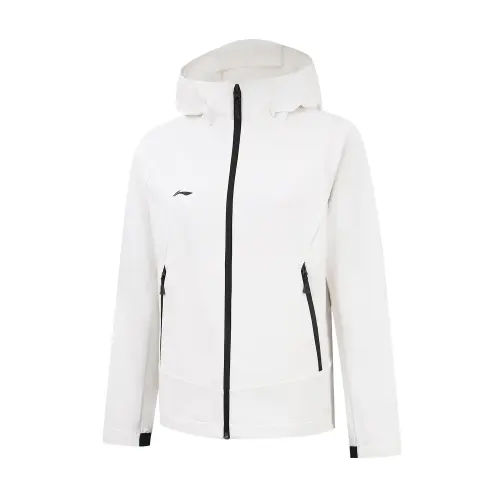 Li Ning Trench Coats Women's Ivory Hooded Moderate Other
