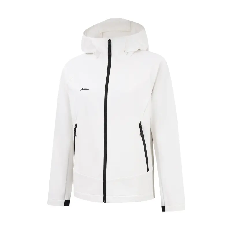 Li Ning Trench Coats Women's Ivory Hooded Moderate Other
