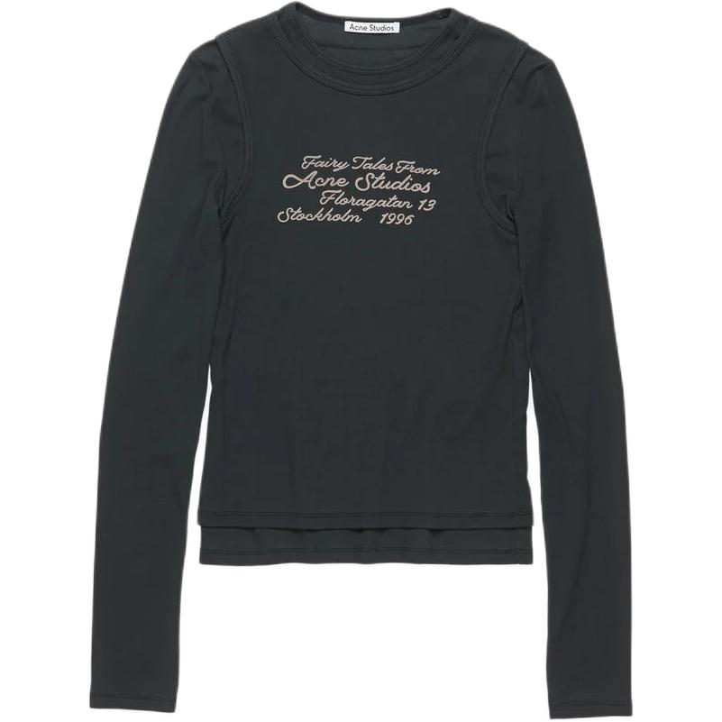 Женский лонгслив Acne Acne Studios T (черный)