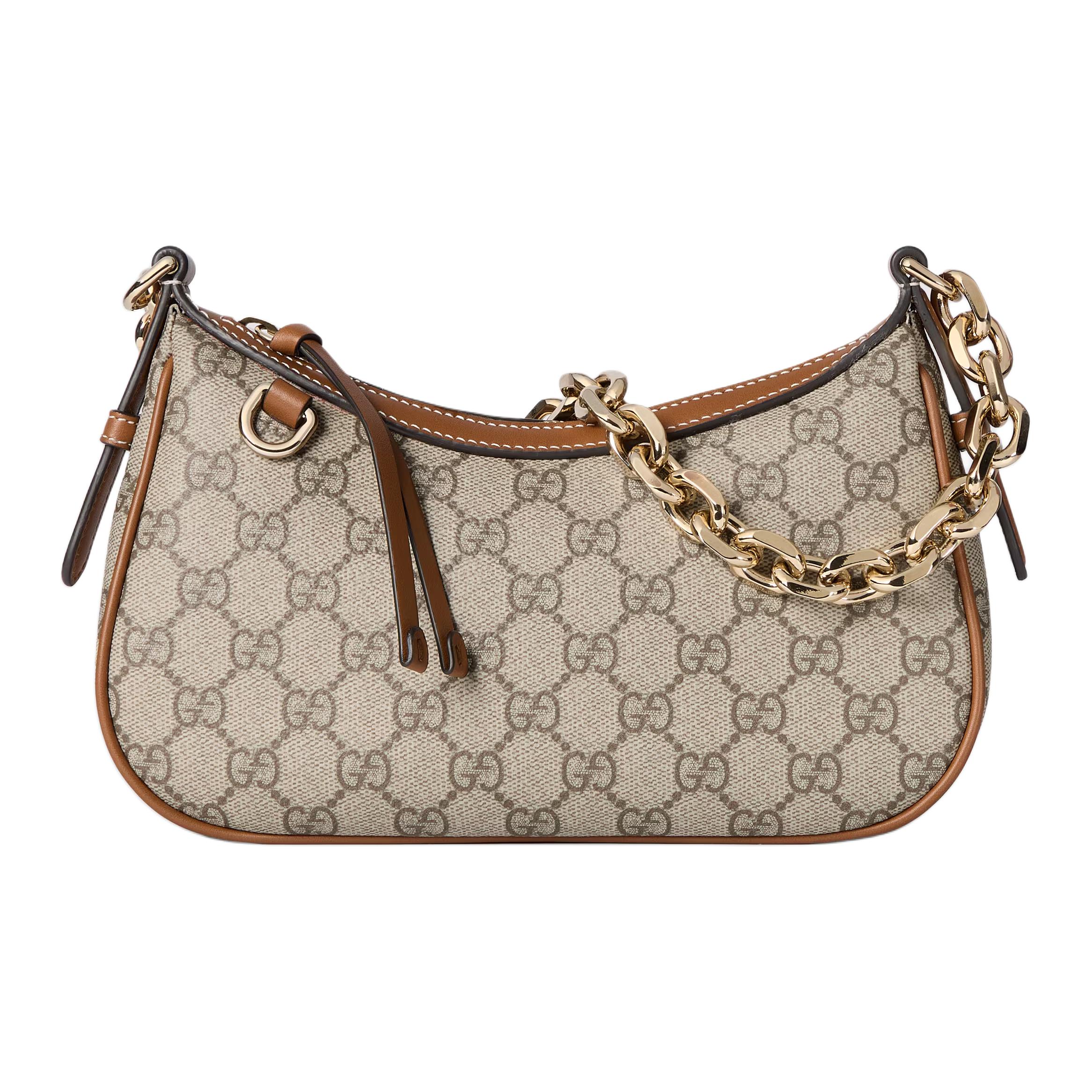 Женская сумка Gucci GUCCI GG Emblem GG Monogram (бежево-коричневая)