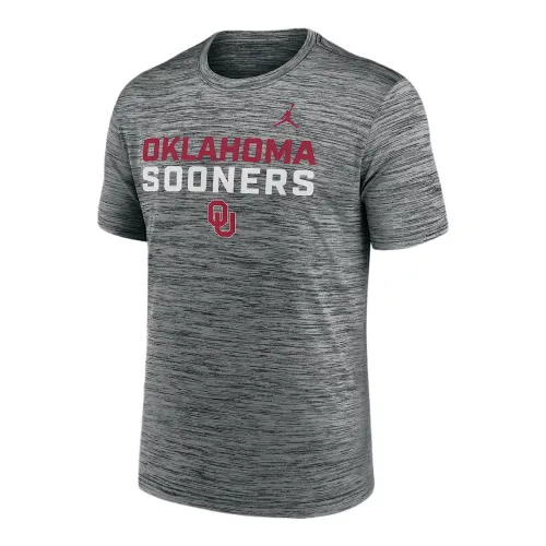 Jordan Oklahoma Campus Center Stack Velocity Men's Jordan Brand Dri FIT College T Shirt