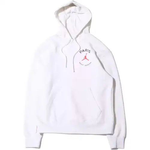 Jordan Apparel Sweatshirts Men's White Hooded Moderate Straight Fit