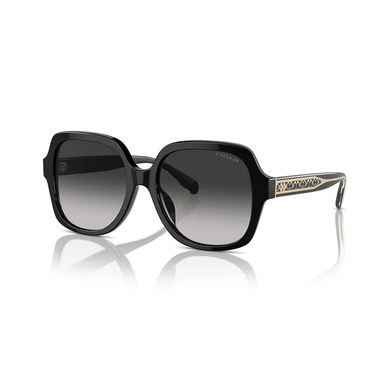 Coach logo-plaque oversize-frame sunglasses