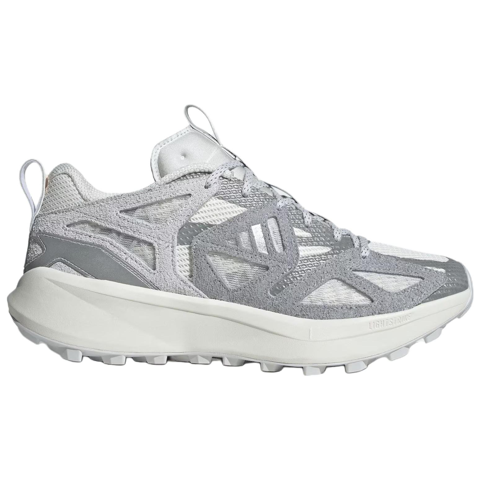 Adidas Kantai Trail Fashion Trend Textile, Leather Running Shoes Unisex White Gray Silver