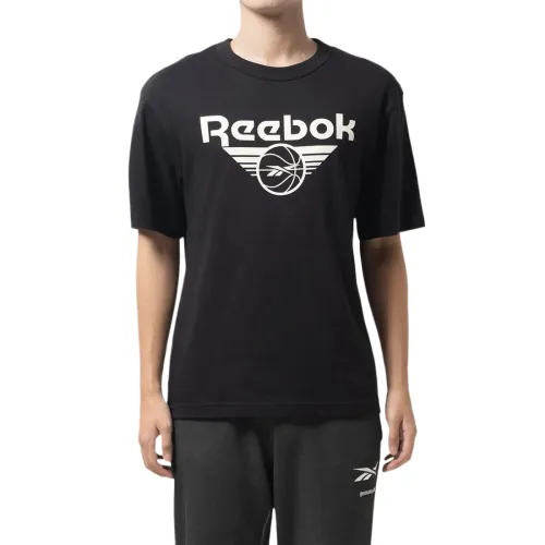 Reebok T Shirts Men's Black Crew Neck Moderate