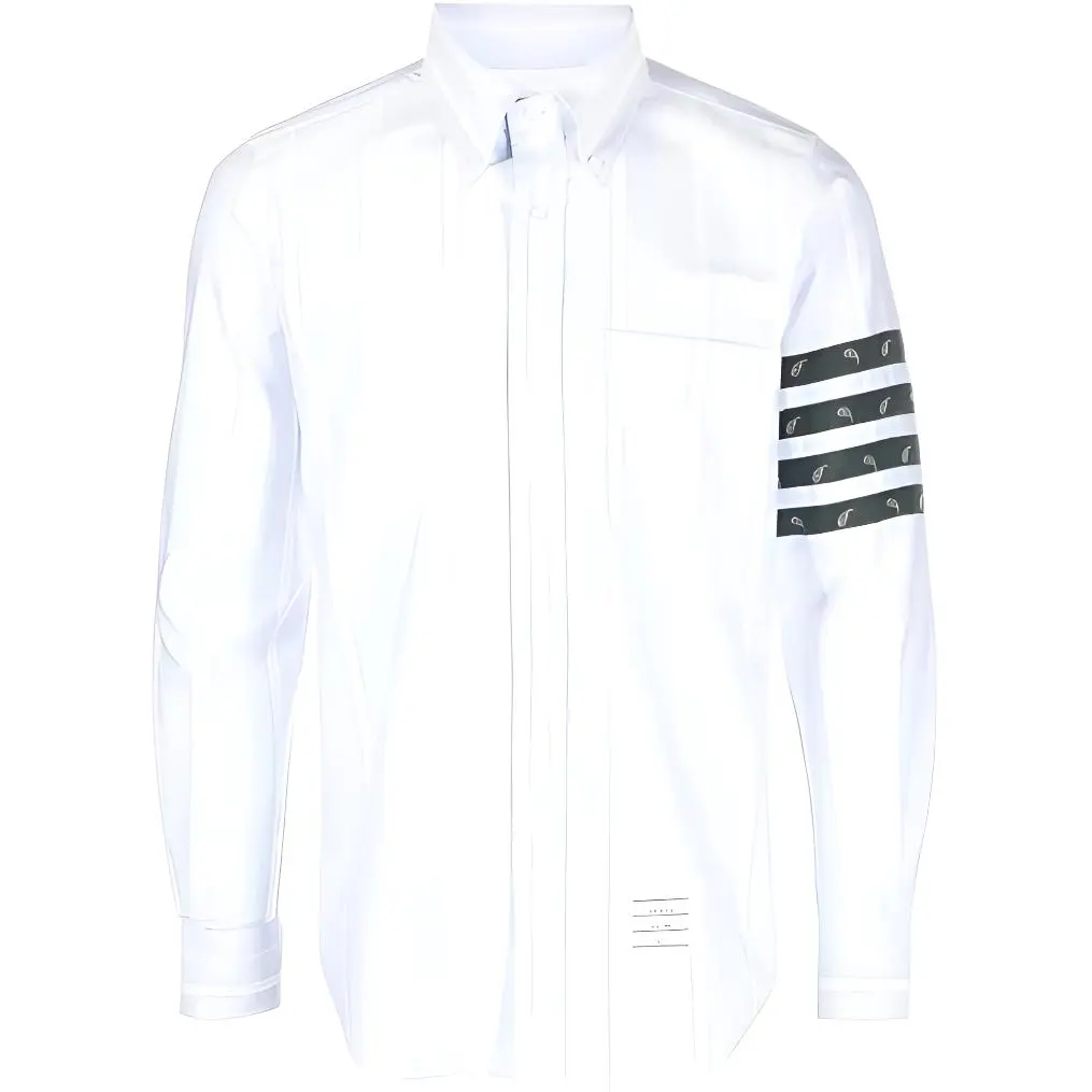 THOM BROWNE 4 Bar Detailed Buttoned Shirt
