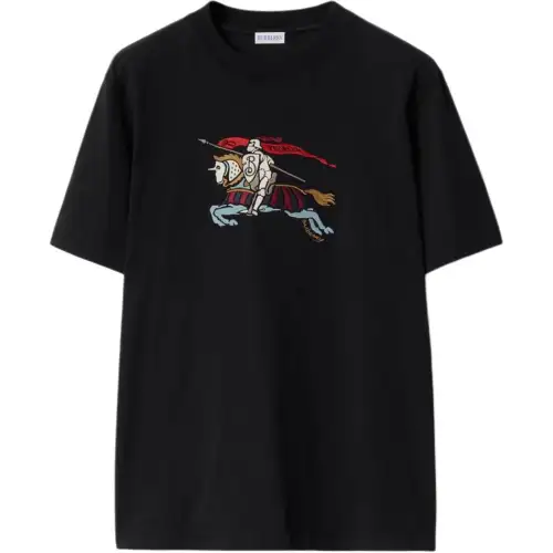 Burberry Equestrian Knight embroidered T shirt