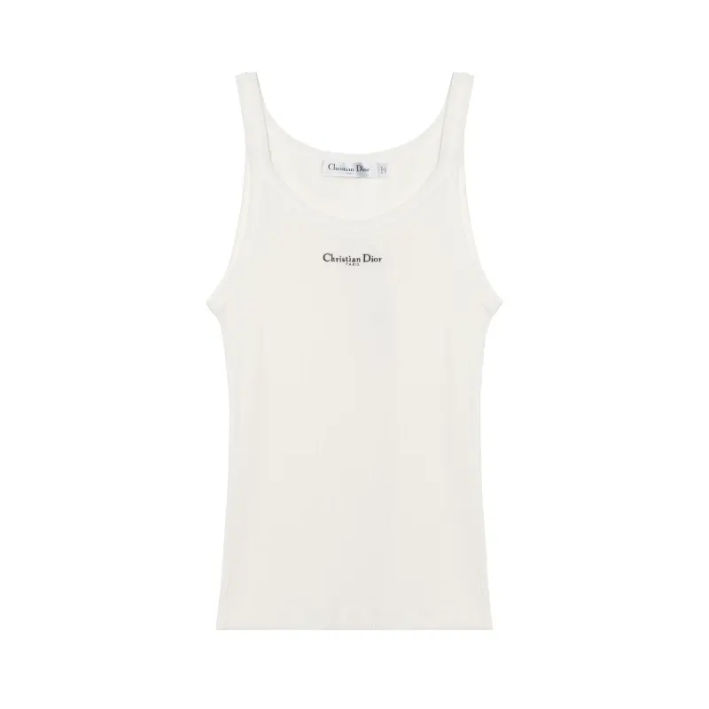 DIOR SS25 Spring Summer Ready to Wear Collection Tank Top Women's White