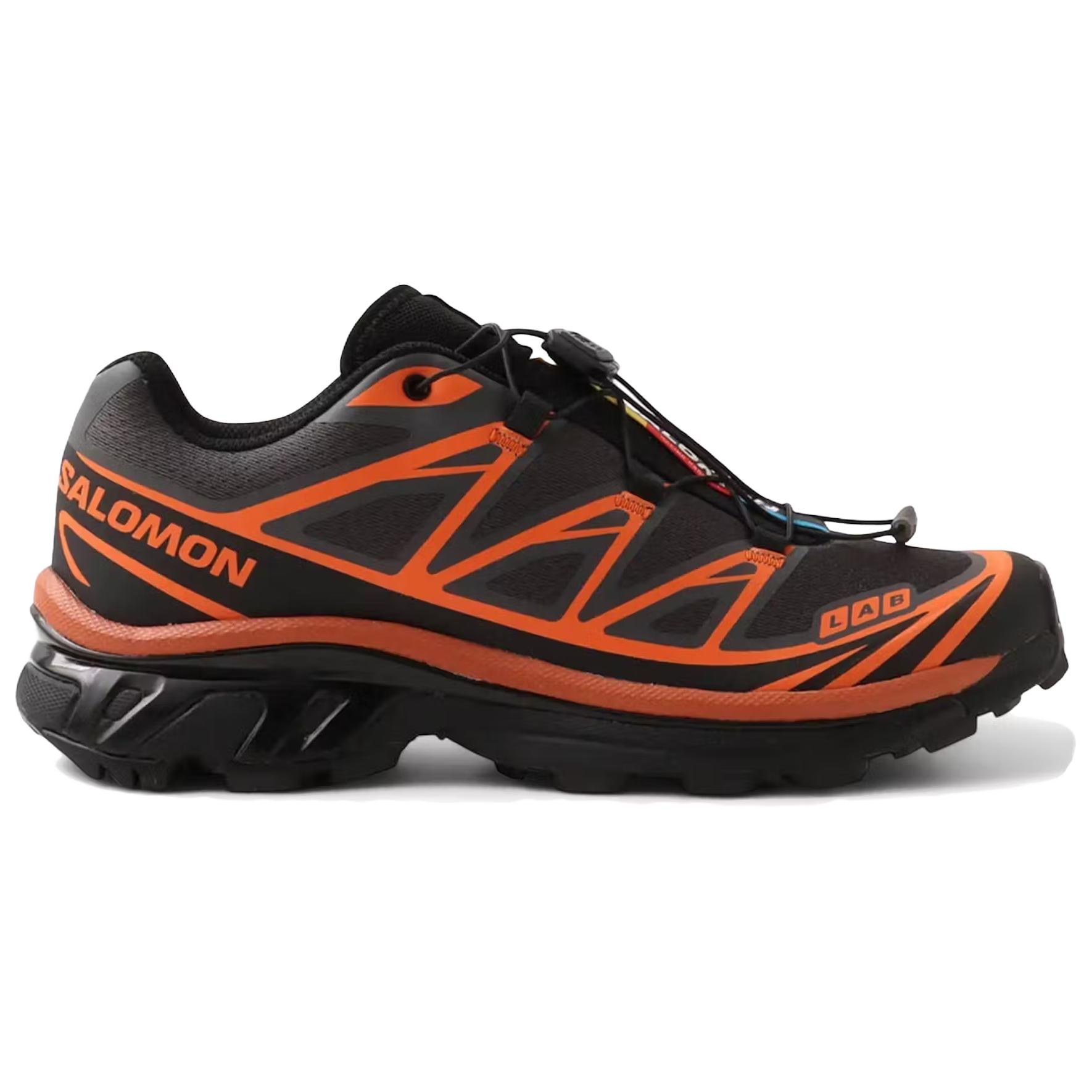SALOMON XT 6 Running Shoes Unisex Black Orange